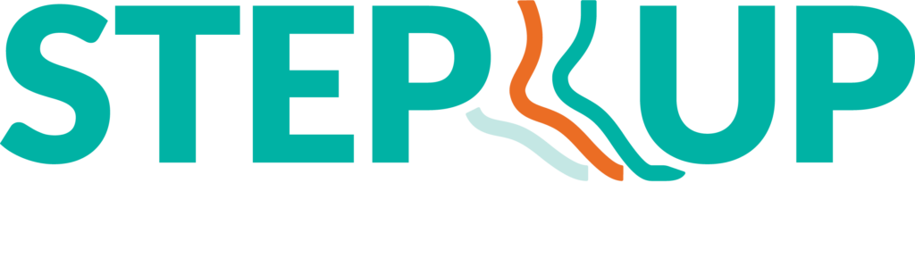 Logo in kleur van Step Up Podologie Antwerpen
